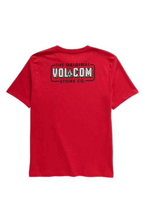 Shop Volcom Baby Kids' Vibeout Graphic T-shirt In Red