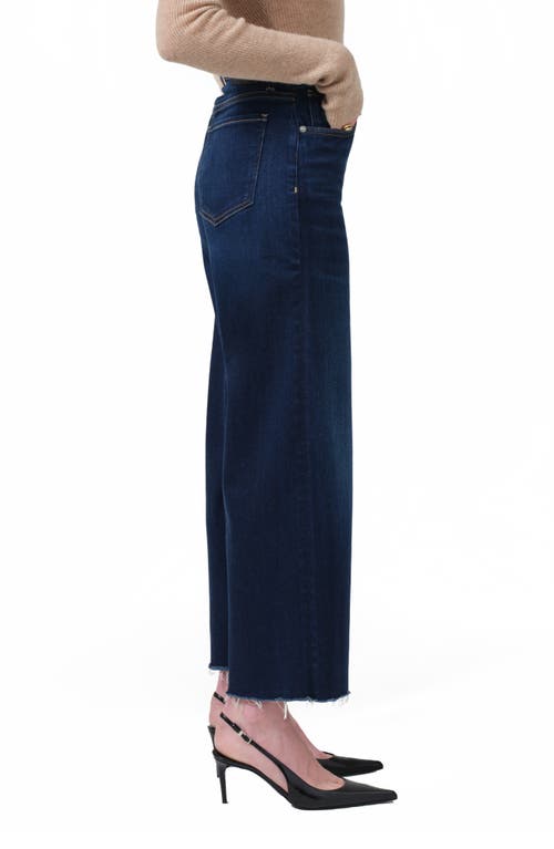 Citizen Of Humanity Womens Lotus (dk Indigo) Lyra Wide-crop-leg High-rise Stretch-regenerative-denim Blend Jeans In Lotus