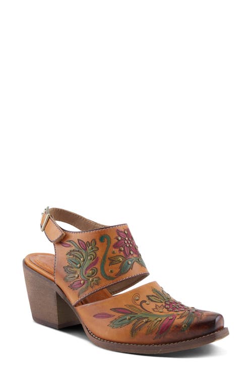L'artiste By Spring Step Devika Stud Slingback Pump In Tan Multi