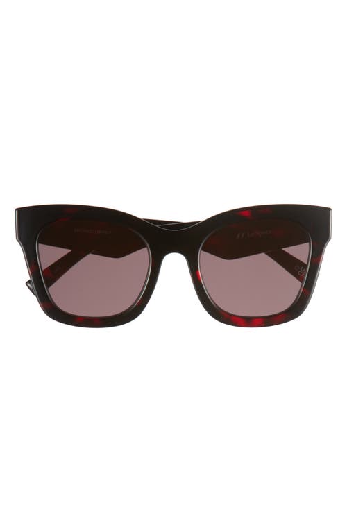 Le Specs Showstopper D-Frame Sunglasses in Cherry Tort at Nordstrom