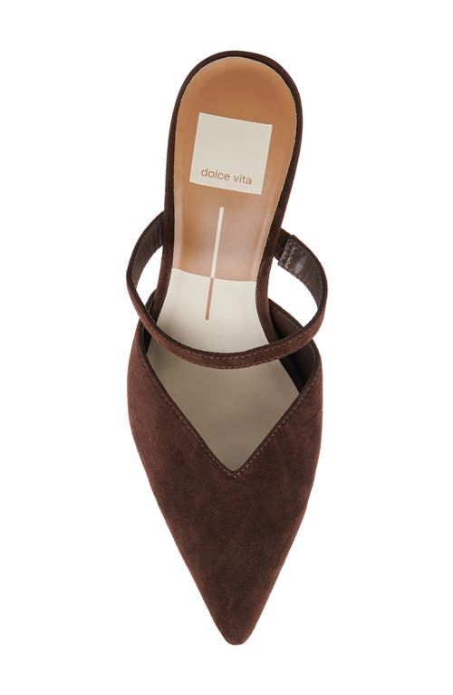 Shop Dolce Vita Kanika Pointed Toe Pump In Dk Brown Suede