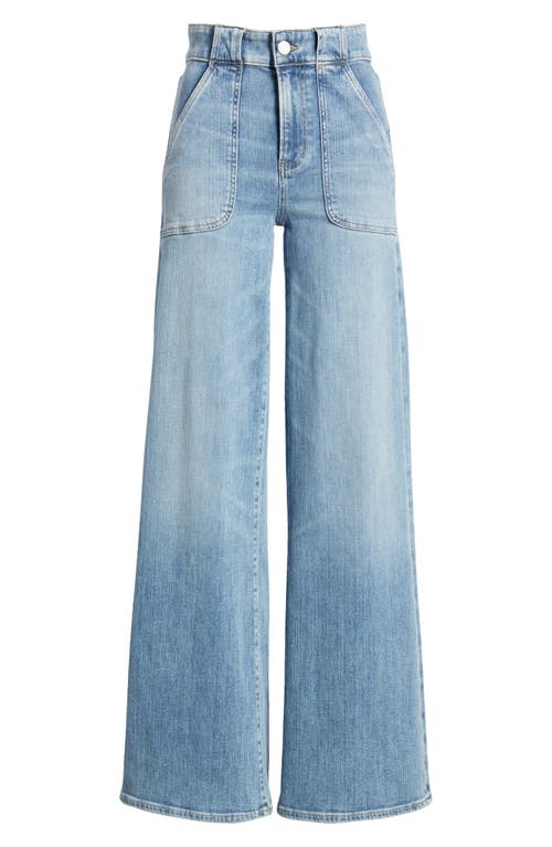 Frame The Lax Frayed High Waist Flare Jeans In Carpenter