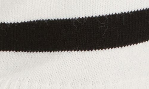 Cache Coeur Deauville Long Sleeve Maternity/nursing Sweater Dress In Black/white