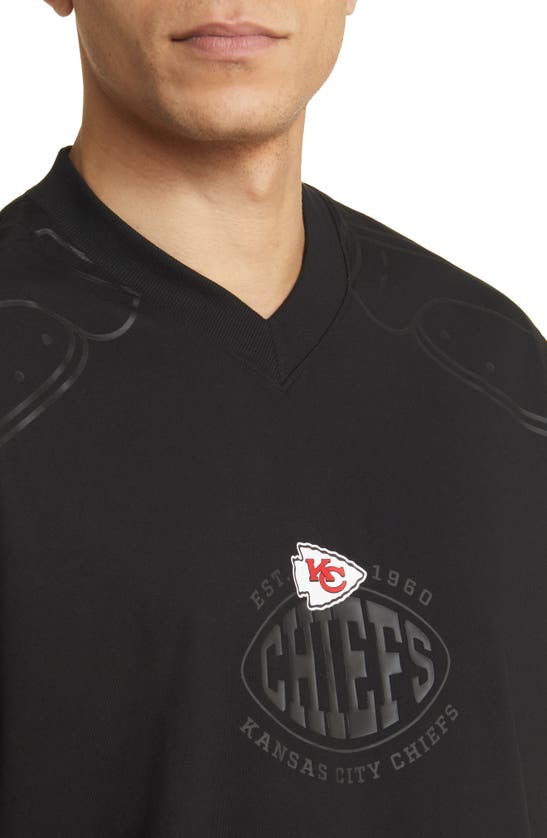 Shop Hugo Boss Boss X Nfl Tackle Graphic T-shirt In Kansas City Chiefs Black