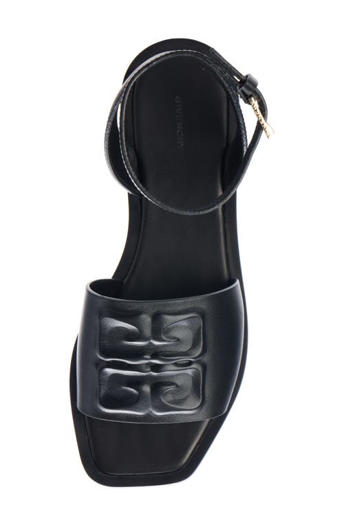 Shop Givenchy Liquid 4g Logo Quarter Strap Sandal In Black