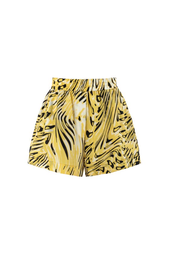 Shop Nocturne High Waist Printed Shorts In Multi-colored