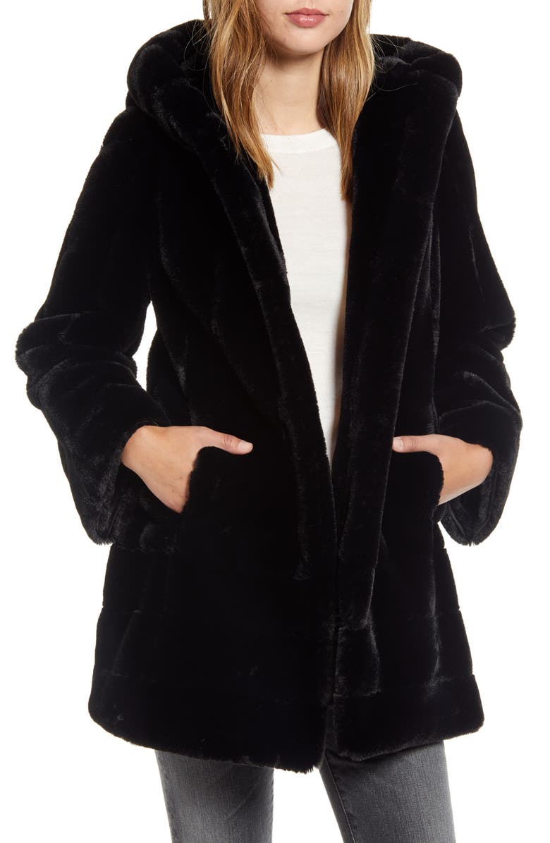 Gallery Faux Fur Swing Coat | Nordstrom