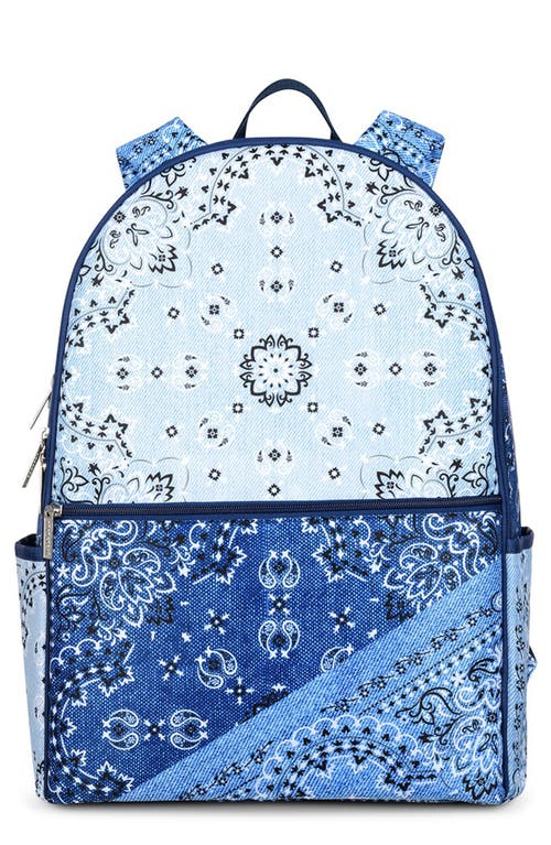 Kids' Bandana Denim Backpack in Blue Multi