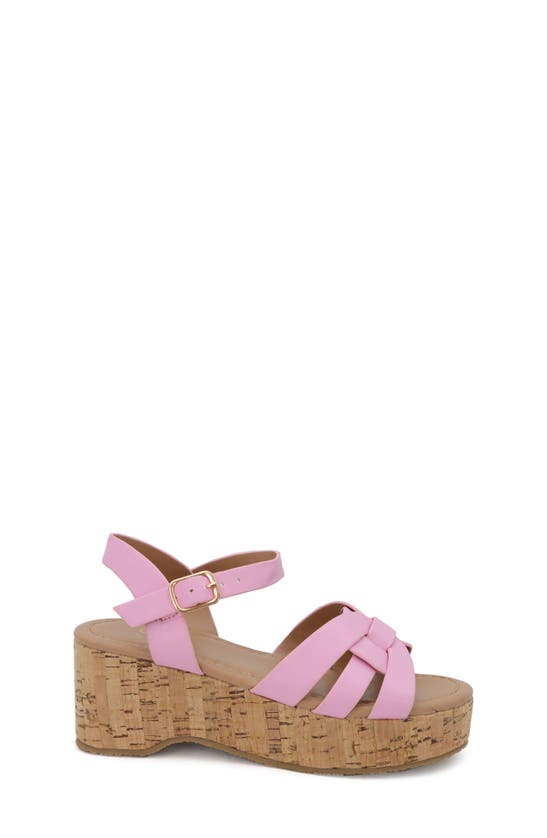 Shop Yoki Kids' Maple Wedge Sandal In Pink