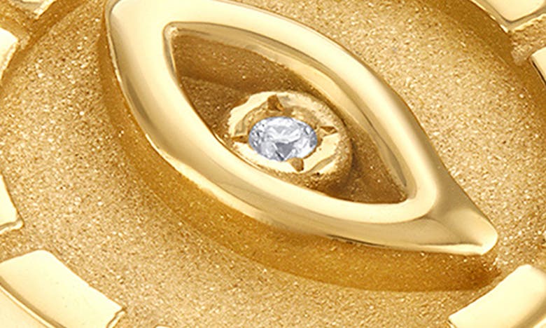 Shop Pamela Zamore Protection Eye Diamond Signet Ring In Gold