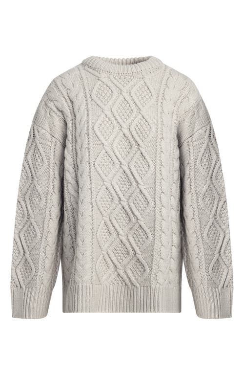 Lioness Gigi Oversize Cable Stitch Sweater In Cloud