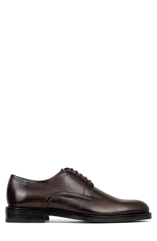 Shop Donald Pliner Russell Derby In Dark Brown