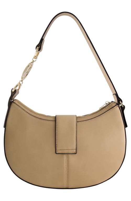 True Religion Brand Jeans Horseshoe Strap Crescent Shoulder Bag In Camel