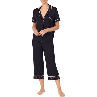 Room Service Crop Pajamas, Black (Nordstrom Exclusive)