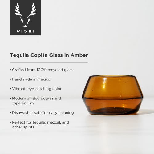 Viski Tequila Copita Glass In Orange
