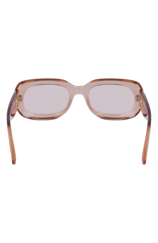 LONGCHAMP LONGCHAMP MEDALLION 52MM RECTANGULAR SUNGLASSES
