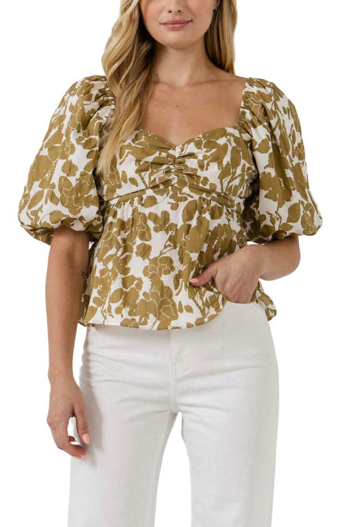 Free The Roses Cecille Blouse In Brown In Tan