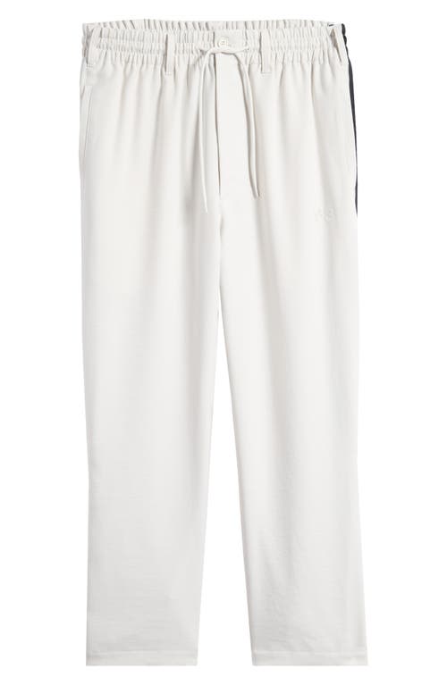 Shop Y-3 Sport Uniform 3-stripes Recycled Polyester Twill Pants In Light Grey