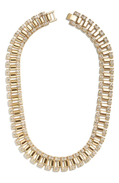 BaubleBar Crystal Chain Link Choker Necklace in Gold at Nordstrom