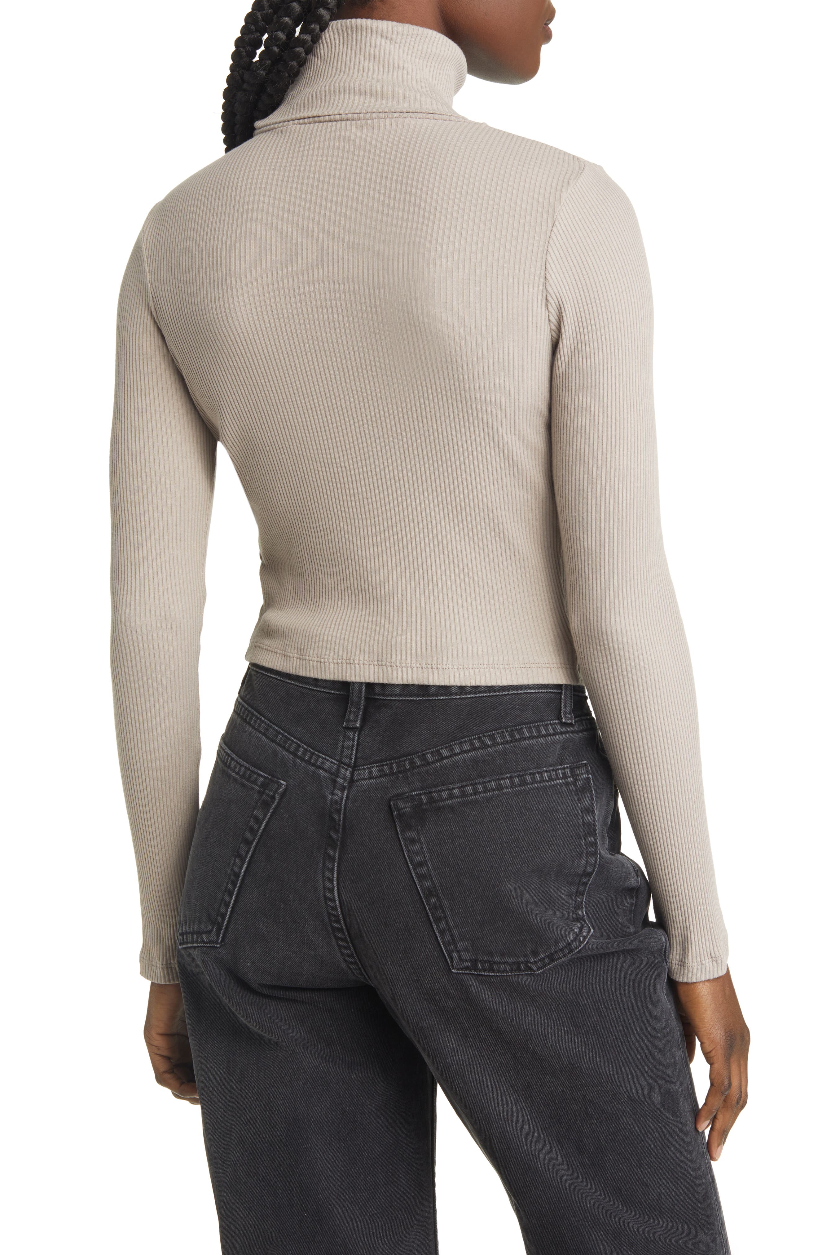 Topshop Ribbed Stretch Cotton 