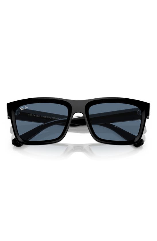 Shop Ray Ban Ray-ban Warren 57mm Rectangular Sunglasses In Black Blue