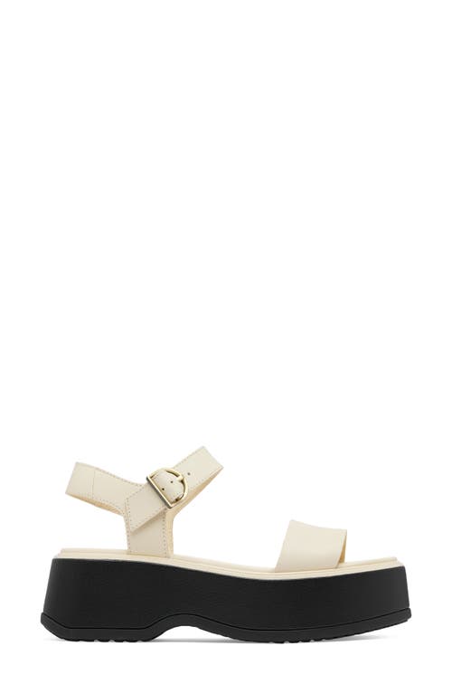 Shop Sorel Dayspring Platform Sandal In Honey White/black