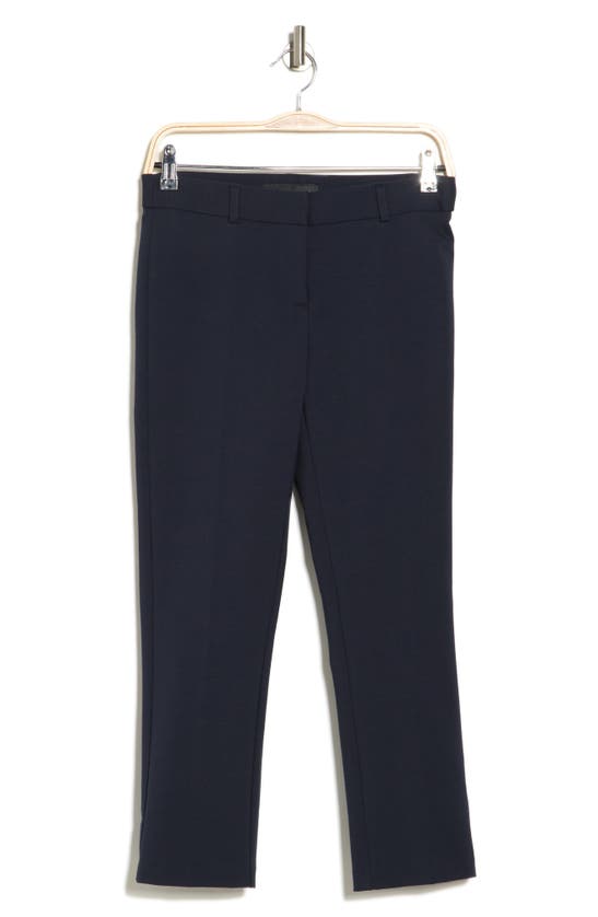 Amanda & Chelsea Chelsea Straight Leg Cotton Blend Pants In Navy