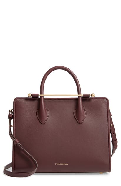 Click to view more detailed imagery on our partner's website Strathberry Midi Convertible Tote - Burgundy