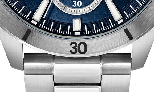 Hugo Boss Men's Chronograph Troper Stainless Steel Bracelet Watch 45mm In Blue