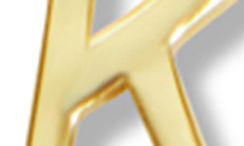Argento Vivo Sterling Silver Initial Pendant Sterling Silver Paper Clip Chain Necklace In Gold - K