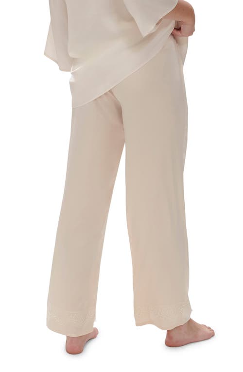 Shop Simone Perele Satin Secrets Lounge Pants In Sakura Pink