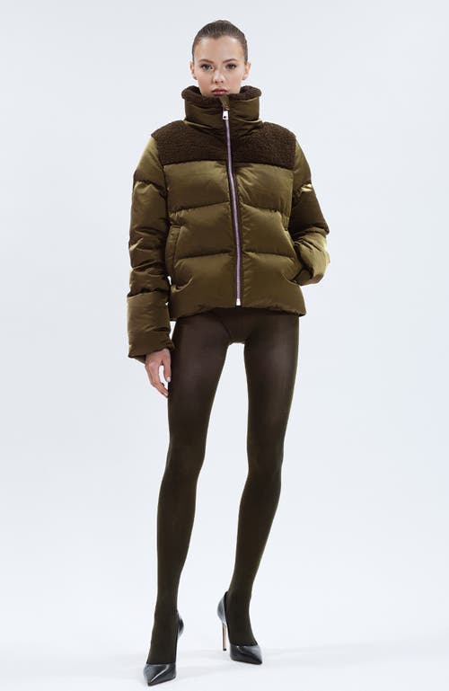 Nicole Benisti Women's Una Faux Shearling Down Jacket In Moss