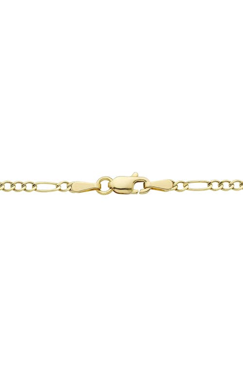 Shop A & M A&m 14k Gold Thin Figaro Chain In Yellow Gold