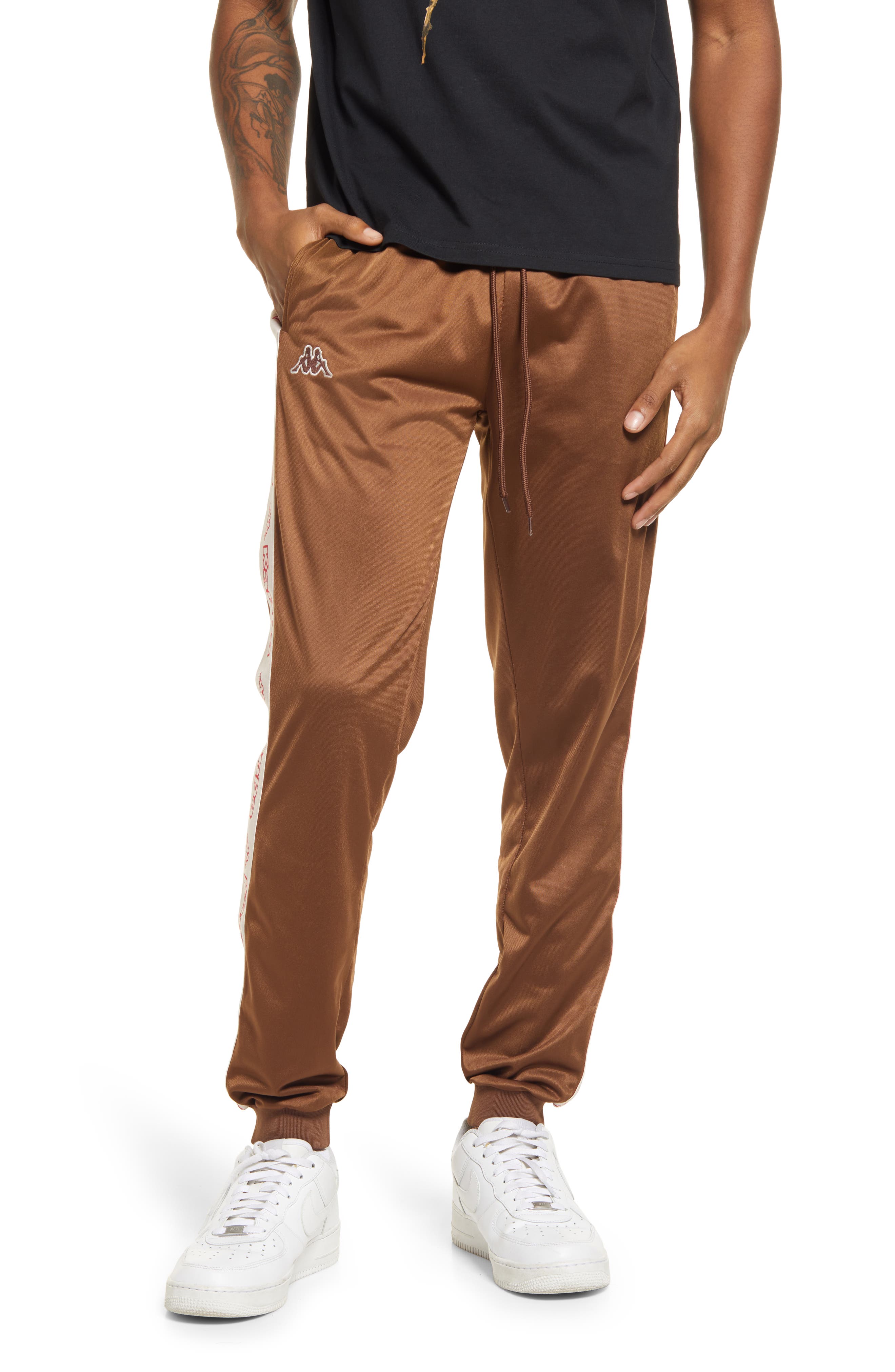 Kappa Men's Alic Logo Tape Joggers in Brown-Pink-Red Cherry at Nordstrom, Size Small