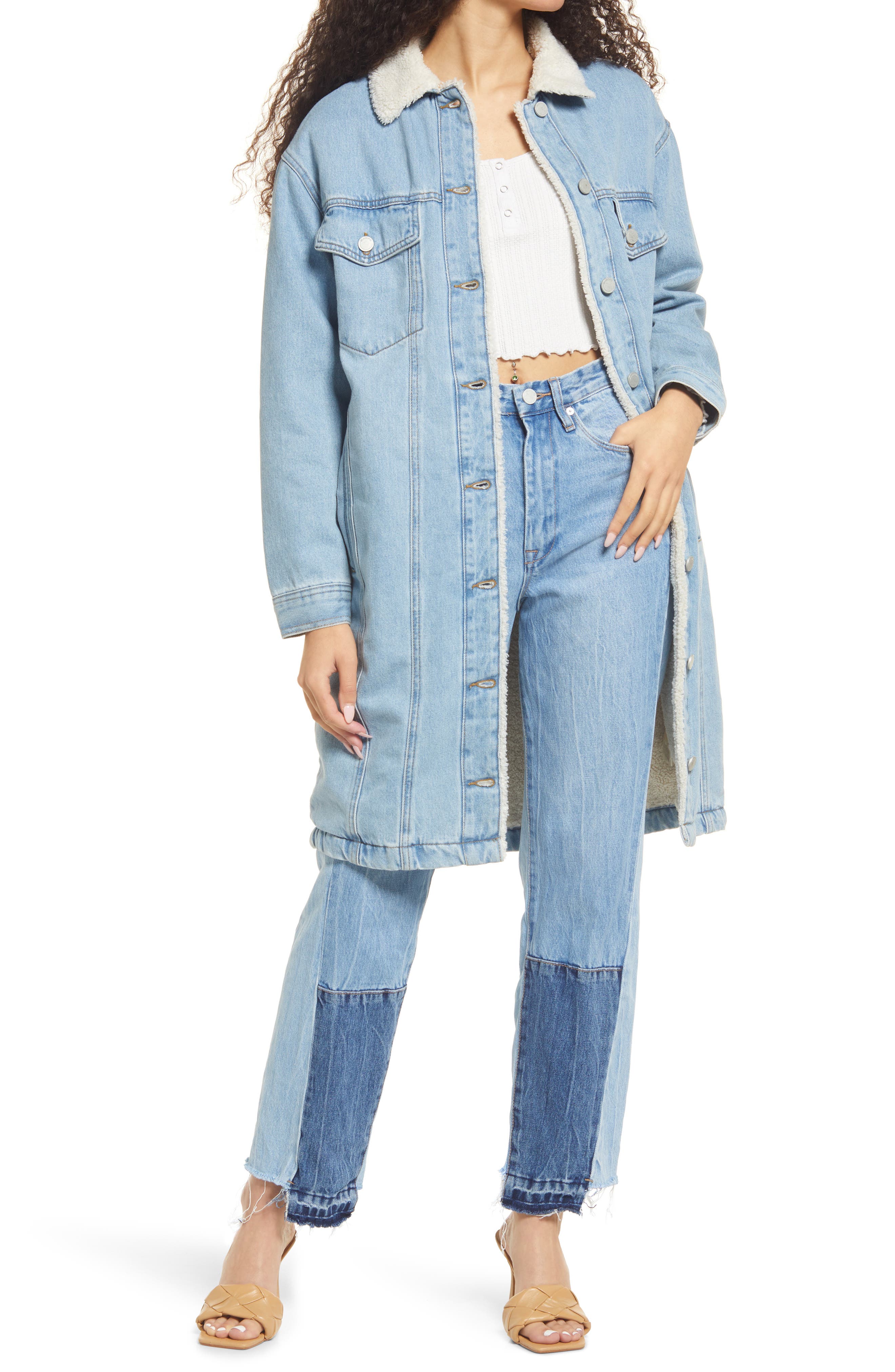 levis long denim coat