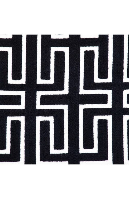 Parkland Collection Milo Embroidered Throw Pillow In Black