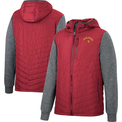 Men's JH Design Red/Gray Washington Capitals Two-Tone Reversible Fleece  Hooded Jacket