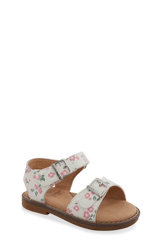 Shop Stride Rite Kids' Alina Ankle Strap Sandal In White Floral