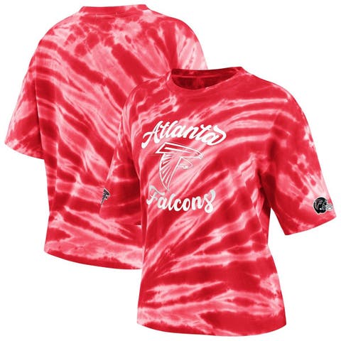 Women's New Era Red Atlanta Falcons Athletic Lace-Up T-Shirt