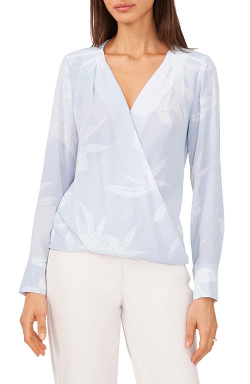 halogen(r) Cross Front Blouse in Blooming Blue