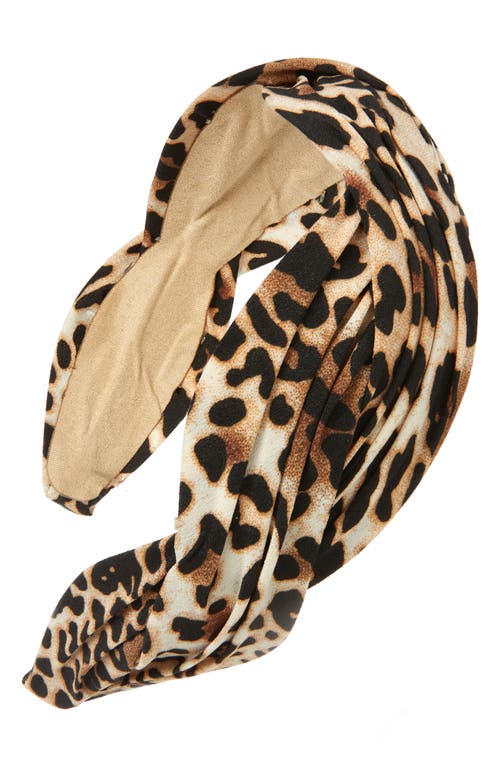 Tasha Twist Animal Print Headband in Leopard at Nordstrom