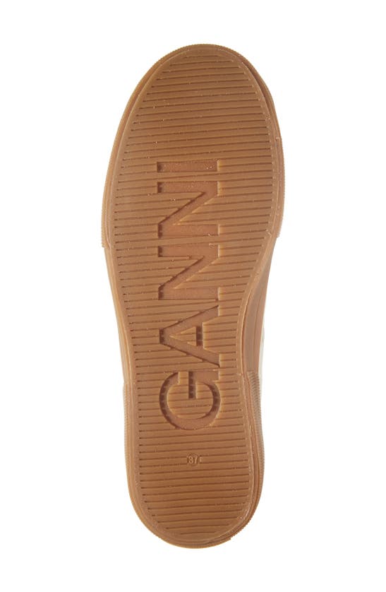 Shop Ganni Classic Cap Toe Sneaker In Egret