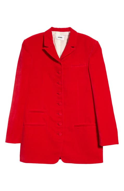 Nordstrom red cheap wool coat