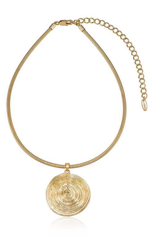 Ettika Disc Pendant Necklace in Gold at Nordstrom