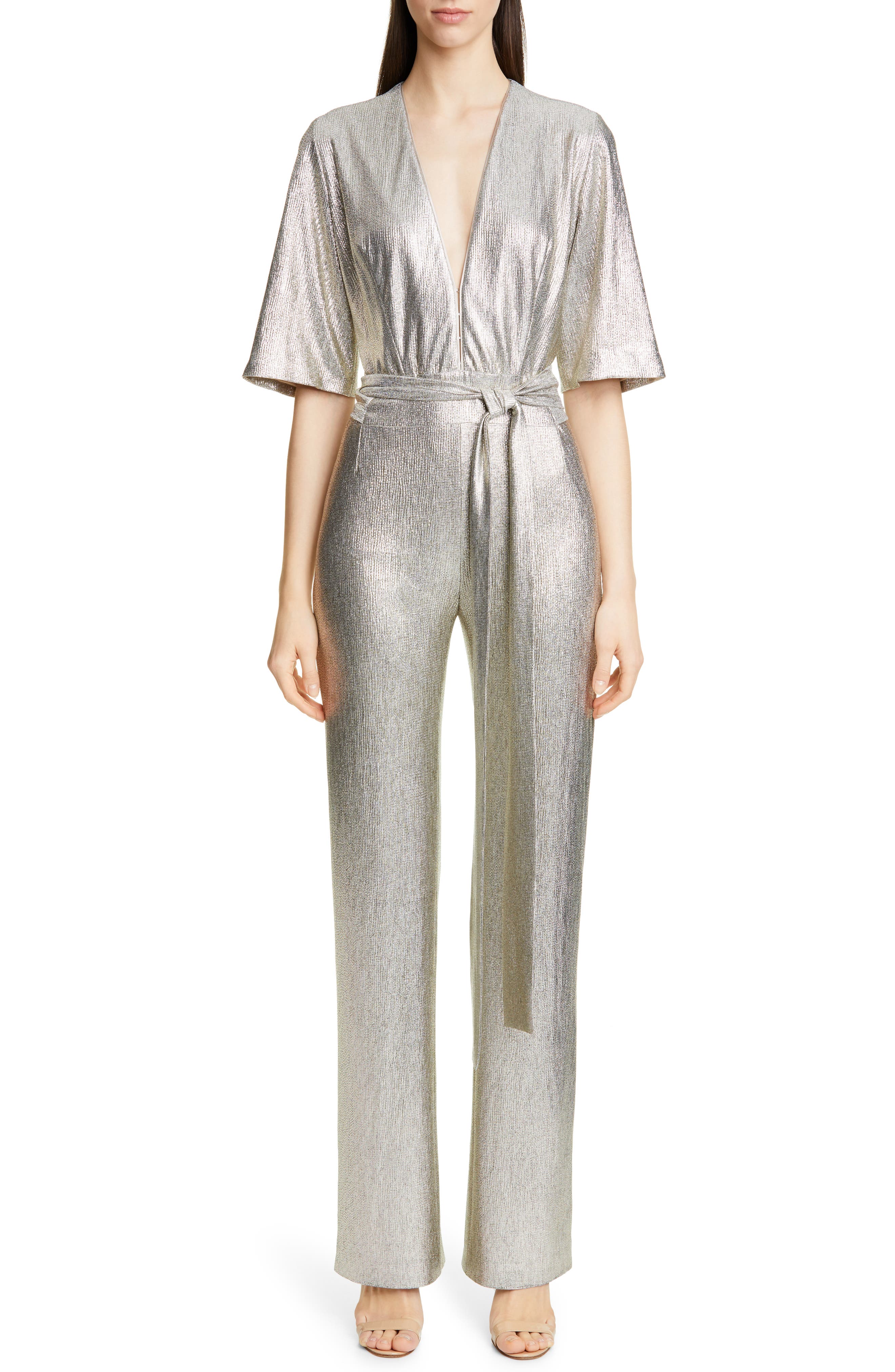 70s metallic jumpsuit