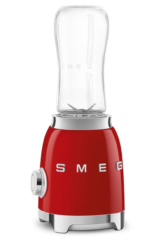 Shop Smeg Personal Blender & Bottle To Go Set In Red