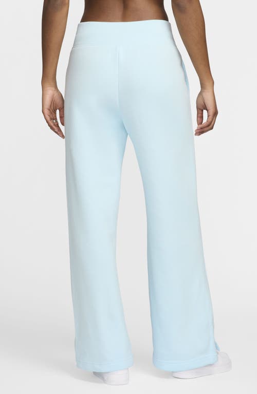 Shop Nike Sportswear Phoenix High Waist Wide Leg Sweatpants In Glacier Blue/sail