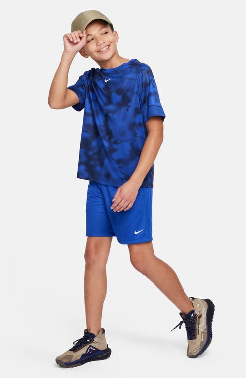 Nike Kids' Mesh Dri-fit Shorts In Game Royal/white