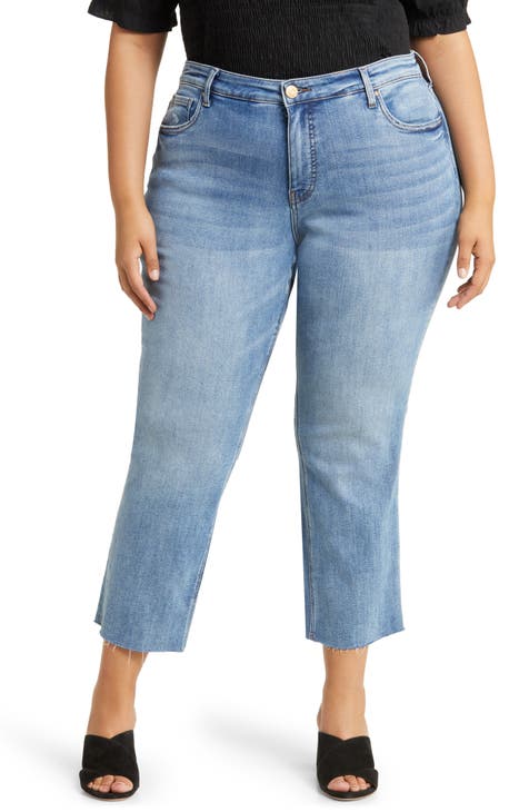 Sofia Jeans Women's Plus Size Luisa Curvy High Rise Wide Leg Crop Jeans 