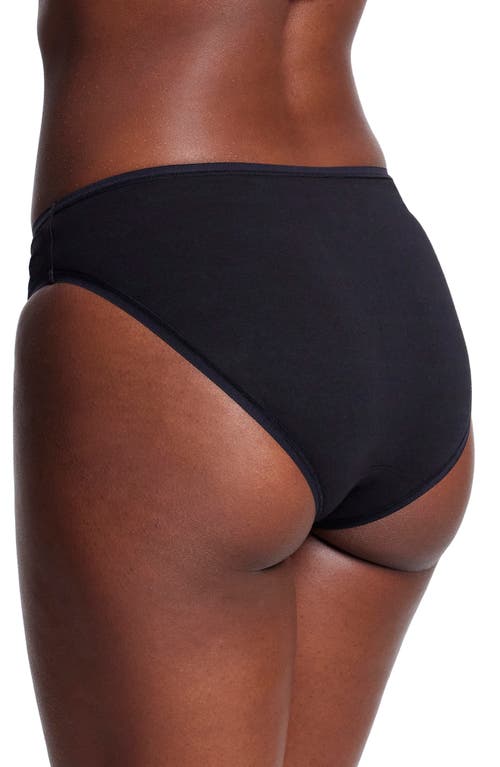 Hanky Panky Mid-rise Supima Cotton Bikini Briefs In Black